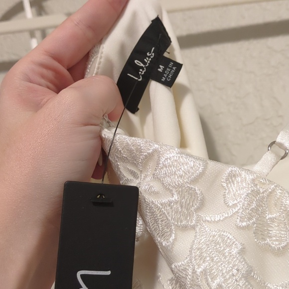 Lulu's Adored Eternity white lace sleeveless trumpet midi dress - Picture 11 of 13